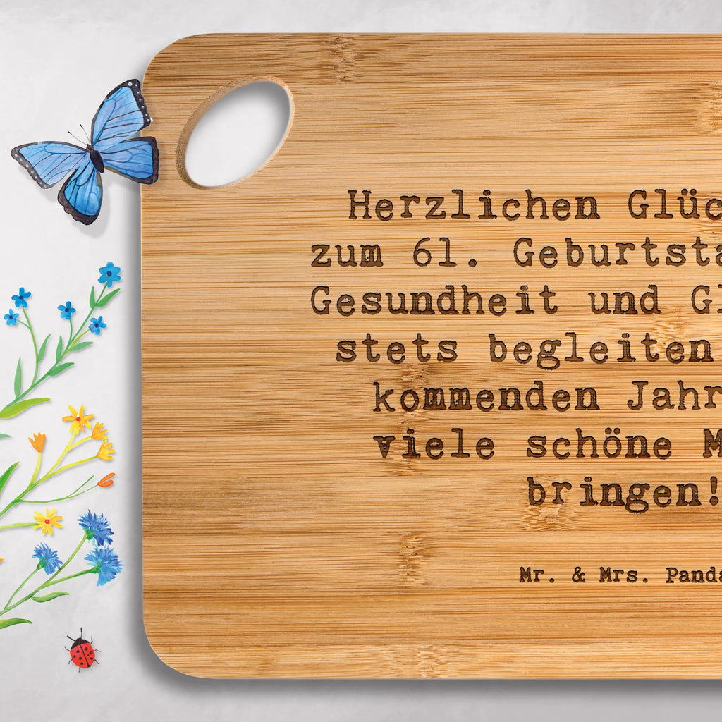 Bamboo chopping board Saying Herzlichen Glückwunsch zum 61. Geburtstag! Mögen Gesundheit und Glück dich stets begleiten und die kommenden Jahre noch viele schöne Momente bringen! engraving, breakfast board, board, cutting block, cutting board, carving board, wood, breakfast, solid, kitchen, kitchen board, robust, bamboo, dulcimer, nature, slices, Birthday, celebration, party, birthday party, friends, family, birthday wish, birthday present, birthday cards, 18th birthday, 30th birthday, 40th, 50th, 60th, 70th, 80th, 90th, 90th., gift ideas, gifts for girlfriend, boyfriend, mom, dad, brother, sister, congratulations, funny, sayings, 1 year, money gifts, guest gifts, gifts online, gift basket, special gifts, unusual gifts, extraordinary gifts, gift package, original gifts, gift items, special birthday gifts