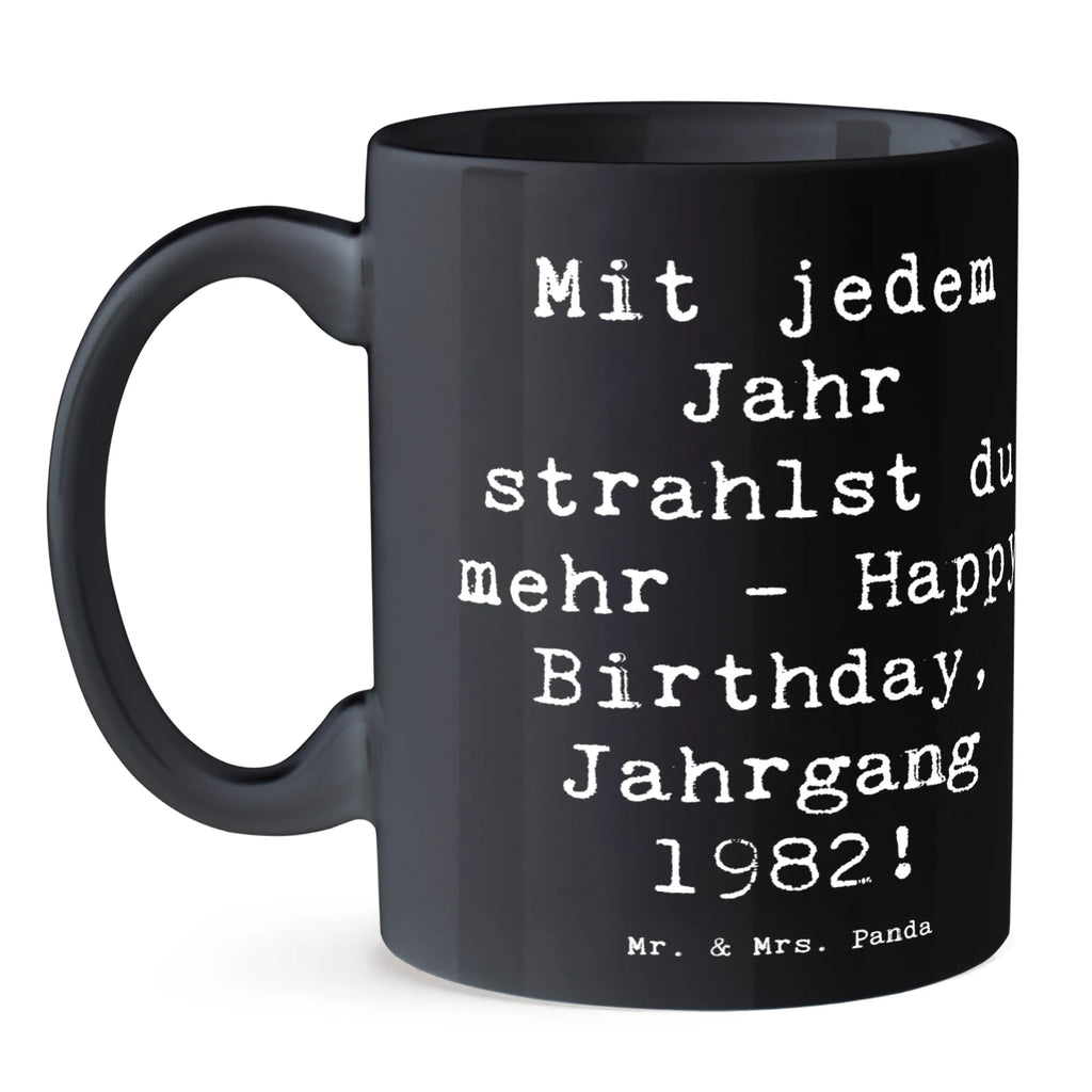 Tasse Spruch 1982 Geburtstag Glanz Porzellantasse, Kaffeetasse, Teetasse, Tasse mit Zitaten, Tasse mit Motiven, Keramiktasse, Tasse, Bürotasse, Geschenktasse, Geburtstag, Geburtstagsgeschenk, Geschenk
