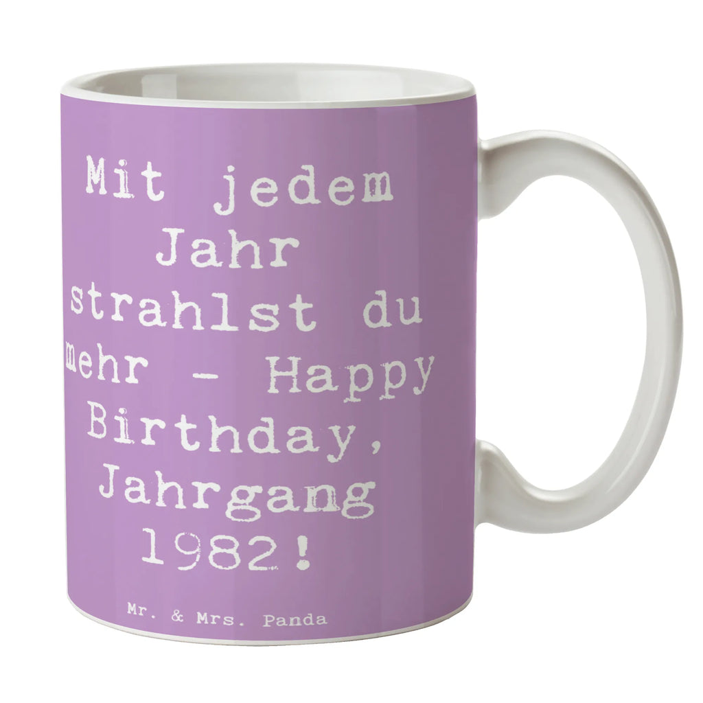 Tasse Spruch 1982 Geburtstag Glanz Porzellantasse, Kaffeetasse, Teetasse, Tasse mit Zitaten, Tasse mit Motiven, Keramiktasse, Tasse, Bürotasse, Geschenktasse, Geburtstag, Geburtstagsgeschenk, Geschenk