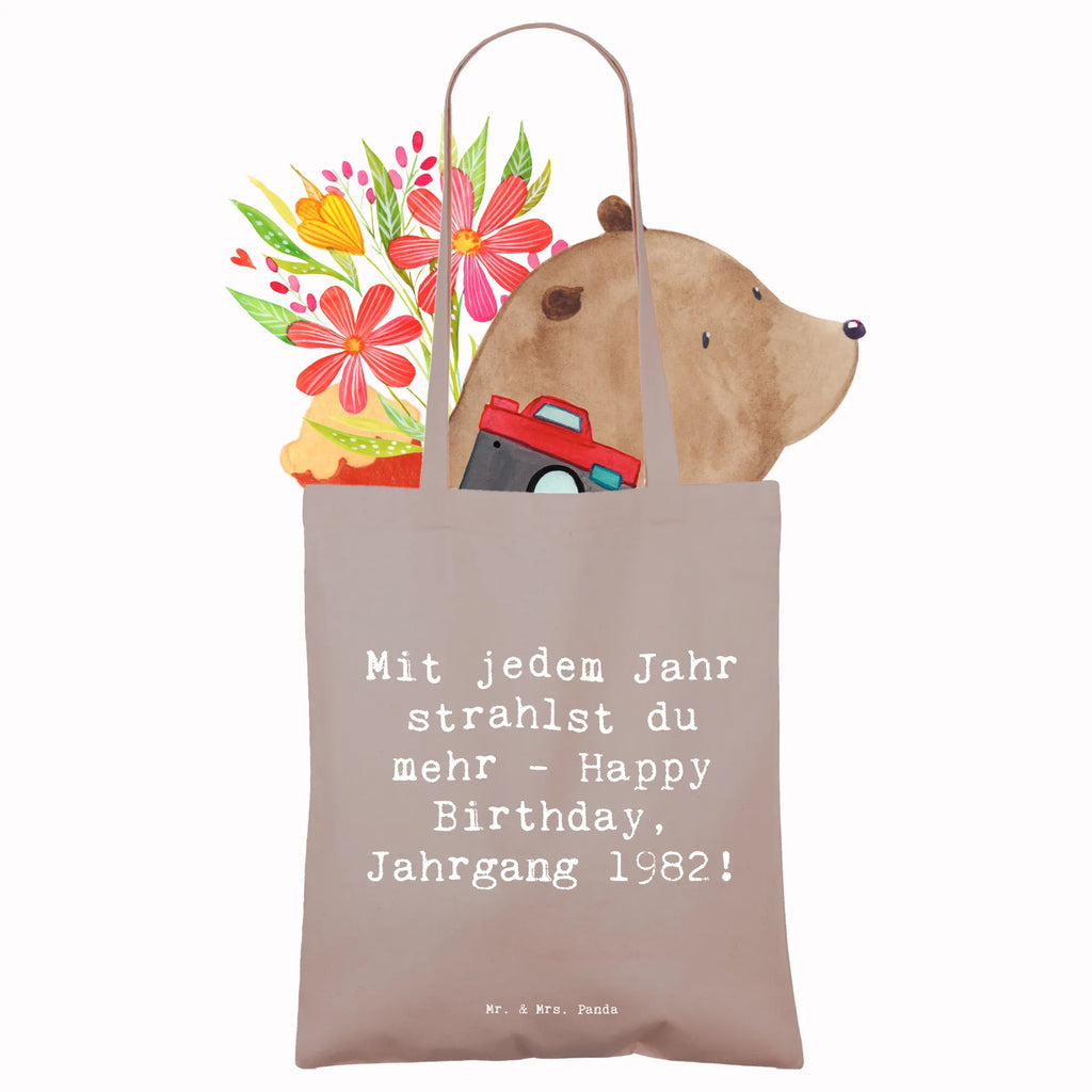 Tragetasche Spruch 1982 Geburtstag Glanz Shopper, Einkaufstasche, Tasche, Umhängetasche, Beutel, Stoffbeutel, Einkaufstüte, Jutetasche, Beuteltasche, Jutebeutel, Stofftasche, Schultertasche, Tragetasche, Strandtasche, Laptoptasche, Badetasche, Geburtstag, Geburtstagsgeschenk, Geschenk