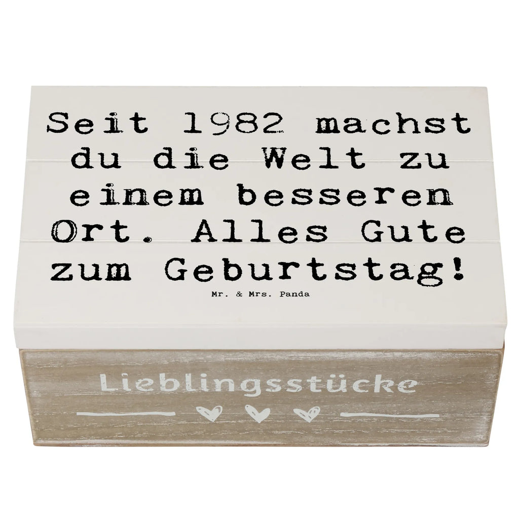 Holzkiste Spruch 1982 Geburtstag Dekokiste, Schatulle, Schatzkiste, Erinnerungskiste, Erinnerungsbox, Truhe, XXL, Aufbewahrungsbox, Geschenkdose, Holzkiste, Kiste, Geschenkbox, Geburtstag, Geburtstagsgeschenk, Geschenk