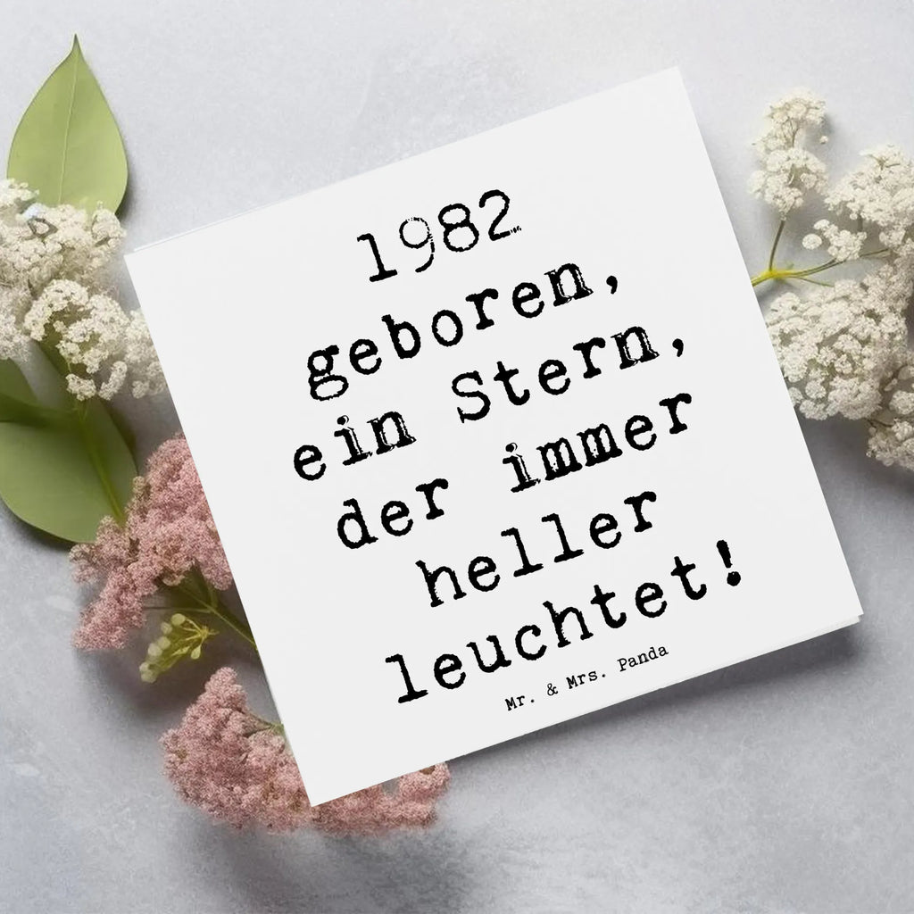Deluxe Karte Spruch 1982 Geburtstag Stern Karte, Grußkarte, Klappkarte, Einladungskarte, Glückwunschkarte, Hochzeitskarte, Geburtstagskarte, Hochwertige Grußkarte, Hochwertige Klappkarte, Geburtstag, Geburtstagsgeschenk, Geschenk