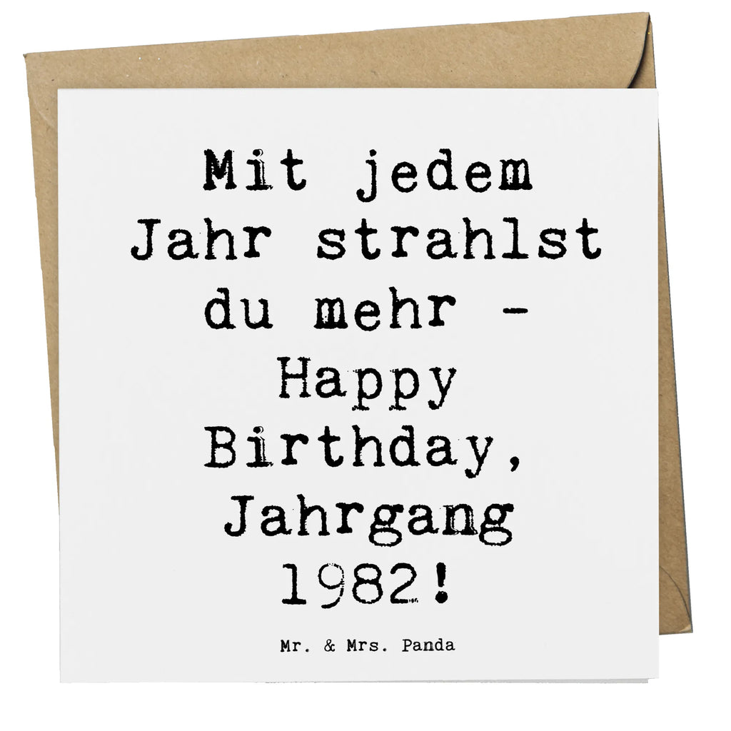 Deluxe Card Saying Mit jedem Jahr strahlst du mehr - Happy Birthday, Jahrgang 1982! Hochzeitskarte, Geburtstagskarte, Glückwunschkarte, Klappkarte, Grußkarte, Karte, Hochwertige Klappkarte, Hochwertige Grußkarte, Einladungskarte, Geburtstag, Geburtstagsgeschenk, Geschenk