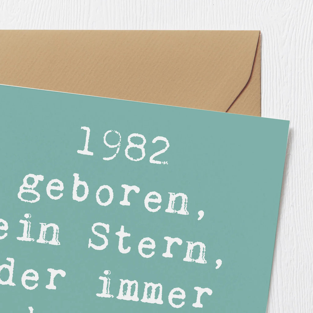 Deluxe Karte Spruch 1982 Geburtstag Stern Karte, Grußkarte, Klappkarte, Einladungskarte, Glückwunschkarte, Hochzeitskarte, Geburtstagskarte, Hochwertige Grußkarte, Hochwertige Klappkarte, Geburtstag, Geburtstagsgeschenk, Geschenk