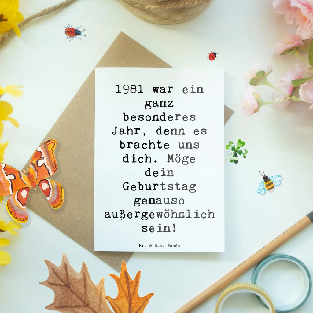 Grußkarte Spruch 1981 Geburtstag Wunder Hochzeitskarte, Karte, Einladungskarte, Geburtstagskarte, Ansichtskarten, Klappkarte, Glückwunschkarte, Grußkarte, Geburtstag, Geburtstagsgeschenk, Geschenk
