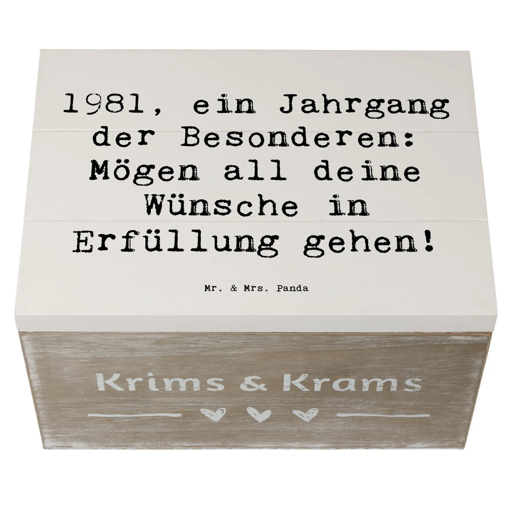Holzkiste Spruch 1981 Geburtstag Holzkiste, Dekokiste, Erinnerungsbox, Geschenkbox, Truhe, Schatzkiste, Erinnerungskiste, Geschenkdose, Schatulle, Aufbewahrungsbox, XXL, Kiste, Geburtstag, Geburtstagsgeschenk, Geschenk