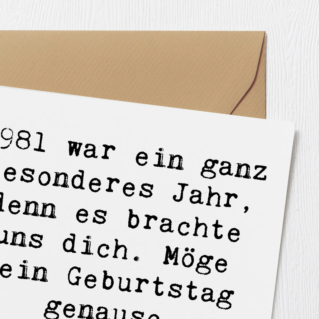 Deluxe Karte Spruch 1981 Geburtstag Wunder Karte, Grußkarte, Klappkarte, Einladungskarte, Glückwunschkarte, Hochzeitskarte, Geburtstagskarte, Hochwertige Grußkarte, Hochwertige Klappkarte, Geburtstag, Geburtstagsgeschenk, Geschenk