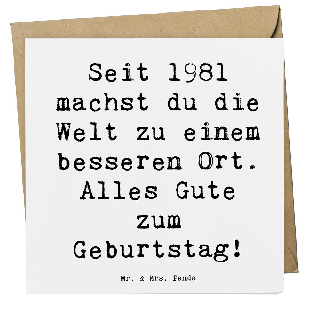 Deluxe Karte Spruch 1981 Geburtstag Karte, Grußkarte, Klappkarte, Einladungskarte, Glückwunschkarte, Hochzeitskarte, Geburtstagskarte, Hochwertige Grußkarte, Hochwertige Klappkarte, Geburtstag, Geburtstagsgeschenk, Geschenk