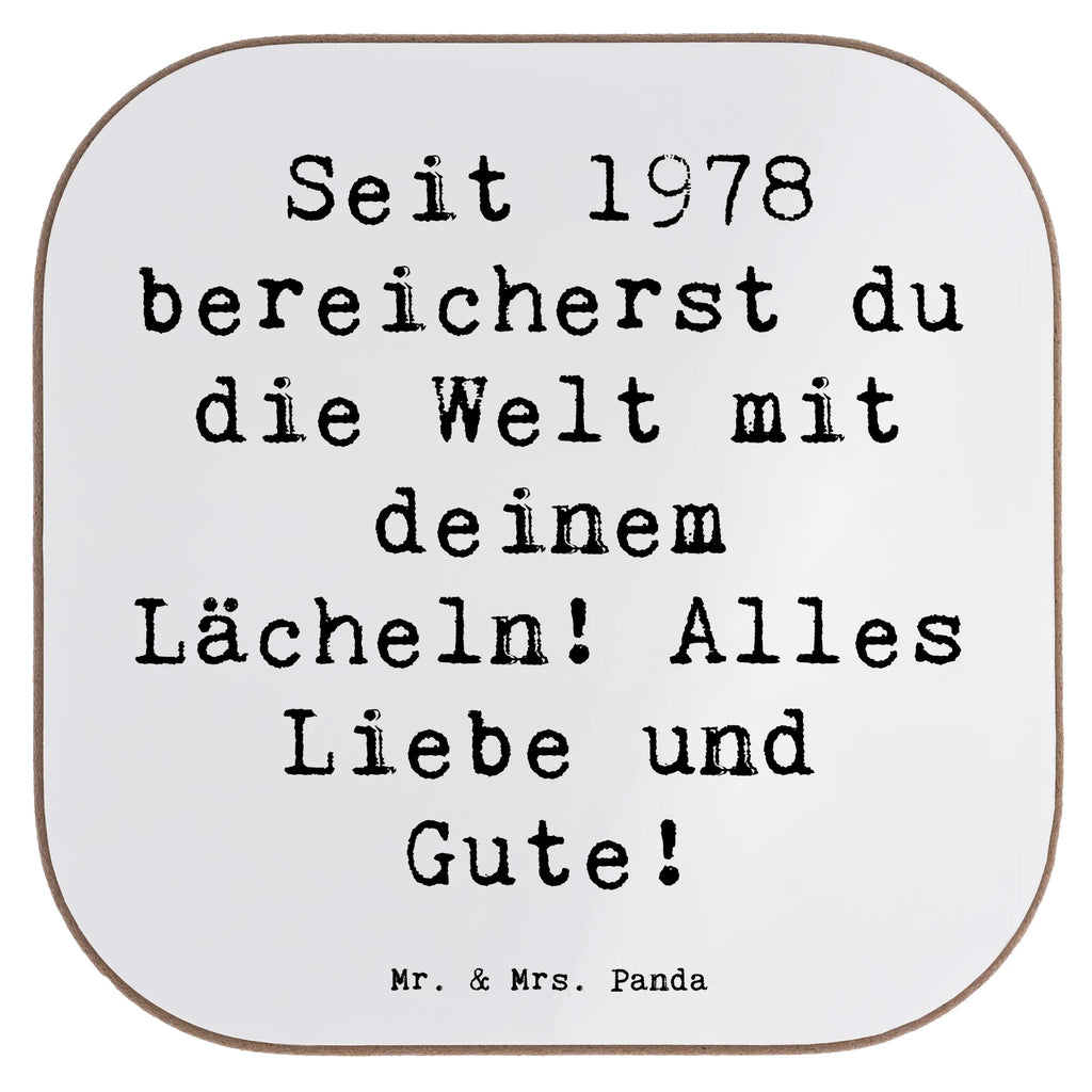 Square coaster Saying Seit 1978 bereicherst du die Welt mit deinem Lächeln! Alles Liebe und Gute! Glasuntersetzer, Getränkeuntersetzer, Tassen Untersetzer, Untersetzer Gläser, Bierdeckel, Korkuntersetzer, Untersetzer Holz, Untersetzer aus Holz, Untersetzer für Gläser, Holzuntersetzer, Untersetzer, Untersetzer Design, Geburtstag, Geburtstagsgeschenk, Geschenk