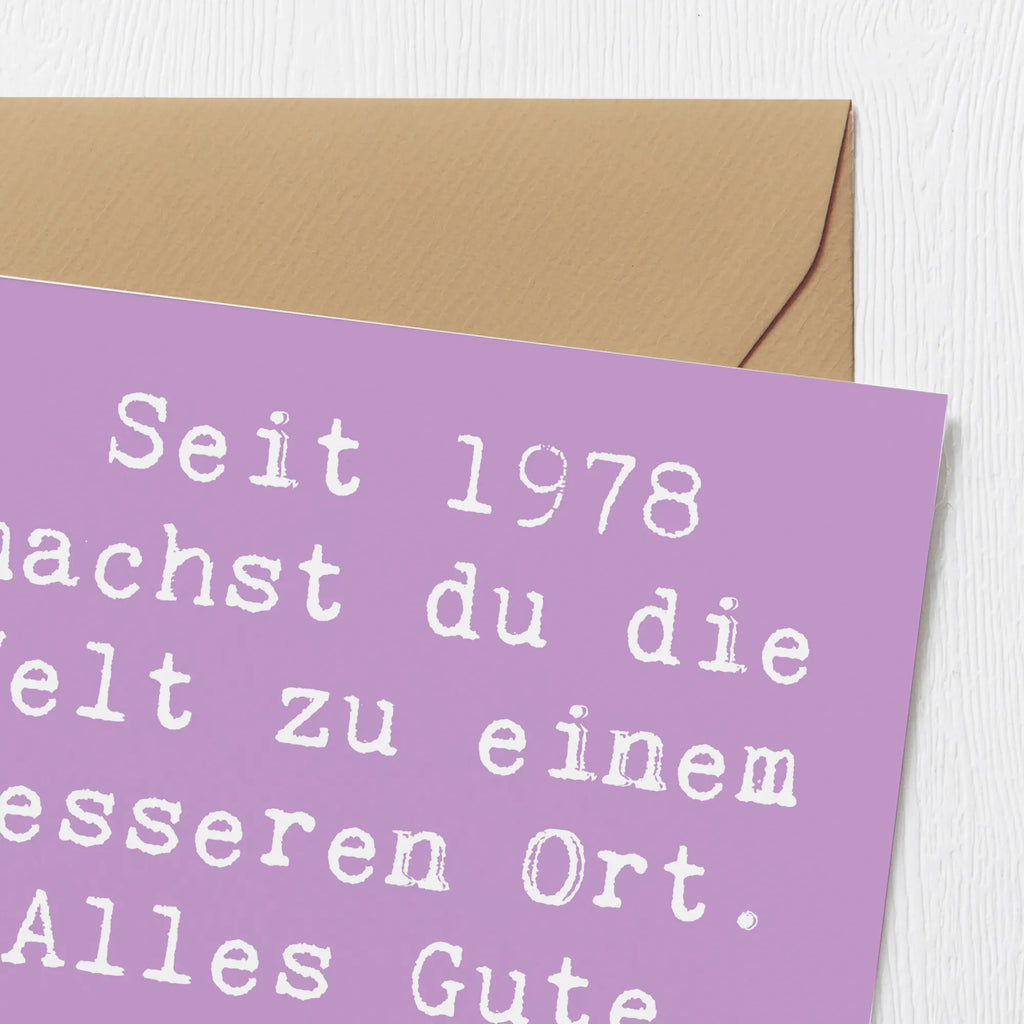 Deluxe Karte Spruch 1978 Geburtstag Glückwunschkarte, Einladungskarte, Klappkarte, Hochwertige Klappkarte, Grußkarte, Geburtstagskarte, Karte, Hochzeitskarte, Hochwertige Grußkarte, Geburtstag, Geburtstagsgeschenk, Geschenk