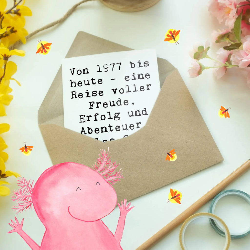 Grußkarte Spruch 1977 Geburtstag Ansichtskarten, Hochzeitskarte, Karte, Klappkarte, Grußkarte, Glückwunschkarte, Geburtstagskarte, Einladungskarte, Geburtstag, Geburtstagsgeschenk, Geschenk