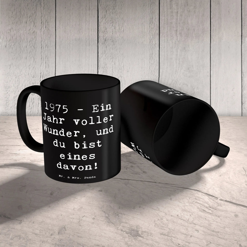 Mug Saying 1975 - Ein Jahr voller Wunder, und du bist eines davon! Teetasse, Kaffeetasse, Bürotasse, Tasse mit Zitaten, Tasse, Keramiktasse, Tasse mit Motiven, Geschenktasse, Porzellantasse, Geburtstag, Geburtstagsgeschenk, Geschenk