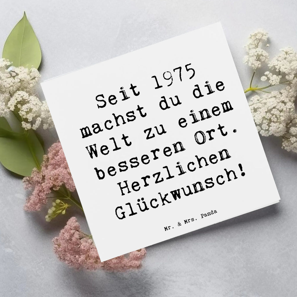 Deluxe Karte Spruch 1975 Geburtstag Karte, Einladungskarte, Glückwunschkarte, Klappkarte, Hochwertige Klappkarte, Hochwertige Grußkarte, Hochzeitskarte, Geburtstagskarte, Grußkarte, Geburtstag, Geburtstagsgeschenk, Geschenk