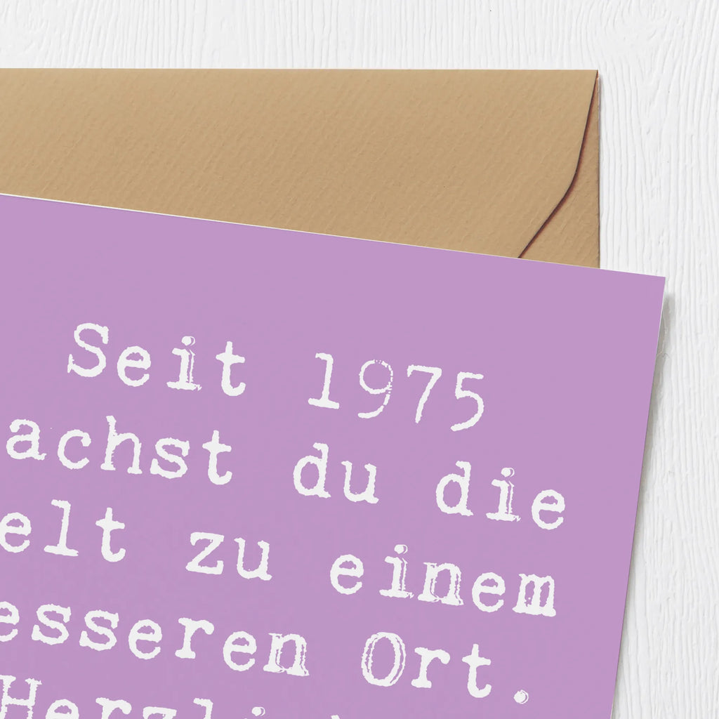 Deluxe Karte Spruch 1975 Geburtstag Karte, Einladungskarte, Glückwunschkarte, Klappkarte, Hochwertige Klappkarte, Hochwertige Grußkarte, Hochzeitskarte, Geburtstagskarte, Grußkarte, Geburtstag, Geburtstagsgeschenk, Geschenk