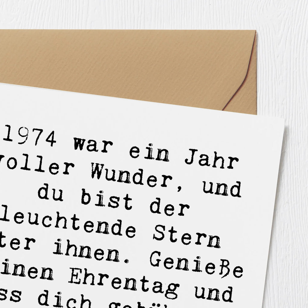 Deluxe Karte Spruch 1974 Geburtstag Stern Grußkarte, Glückwunschkarte, Karte, Geburtstagskarte, Hochwertige Klappkarte, Klappkarte, Hochzeitskarte, Einladungskarte, Hochwertige Grußkarte, Geburtstag, Geburtstagsgeschenk, Geschenk