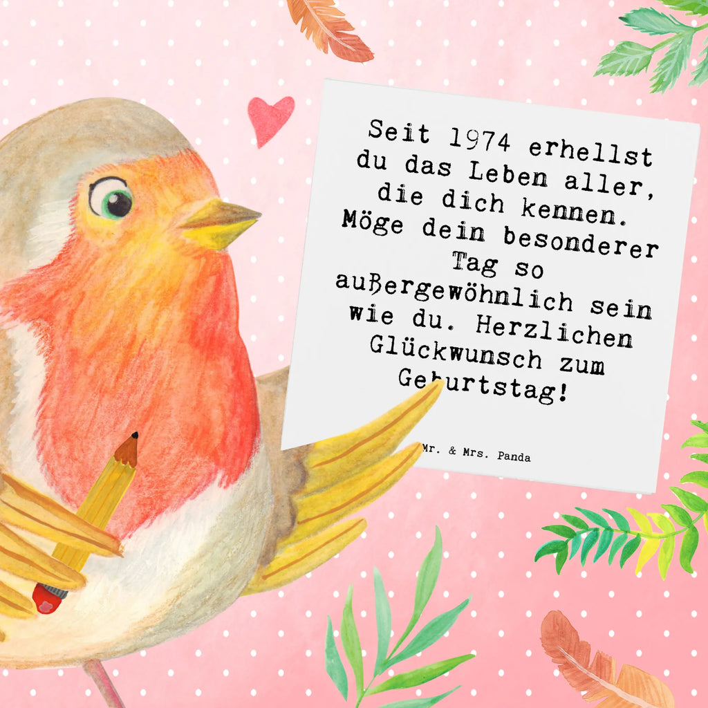 Deluxe Karte Spruch 1974 Geburtstag Karte, Hochwertige Grußkarte, Klappkarte, Geburtstagskarte, Grußkarte, Hochwertige Klappkarte, Einladungskarte, Hochzeitskarte, Glückwunschkarte, Geburtstag, Geburtstagsgeschenk, Geschenk