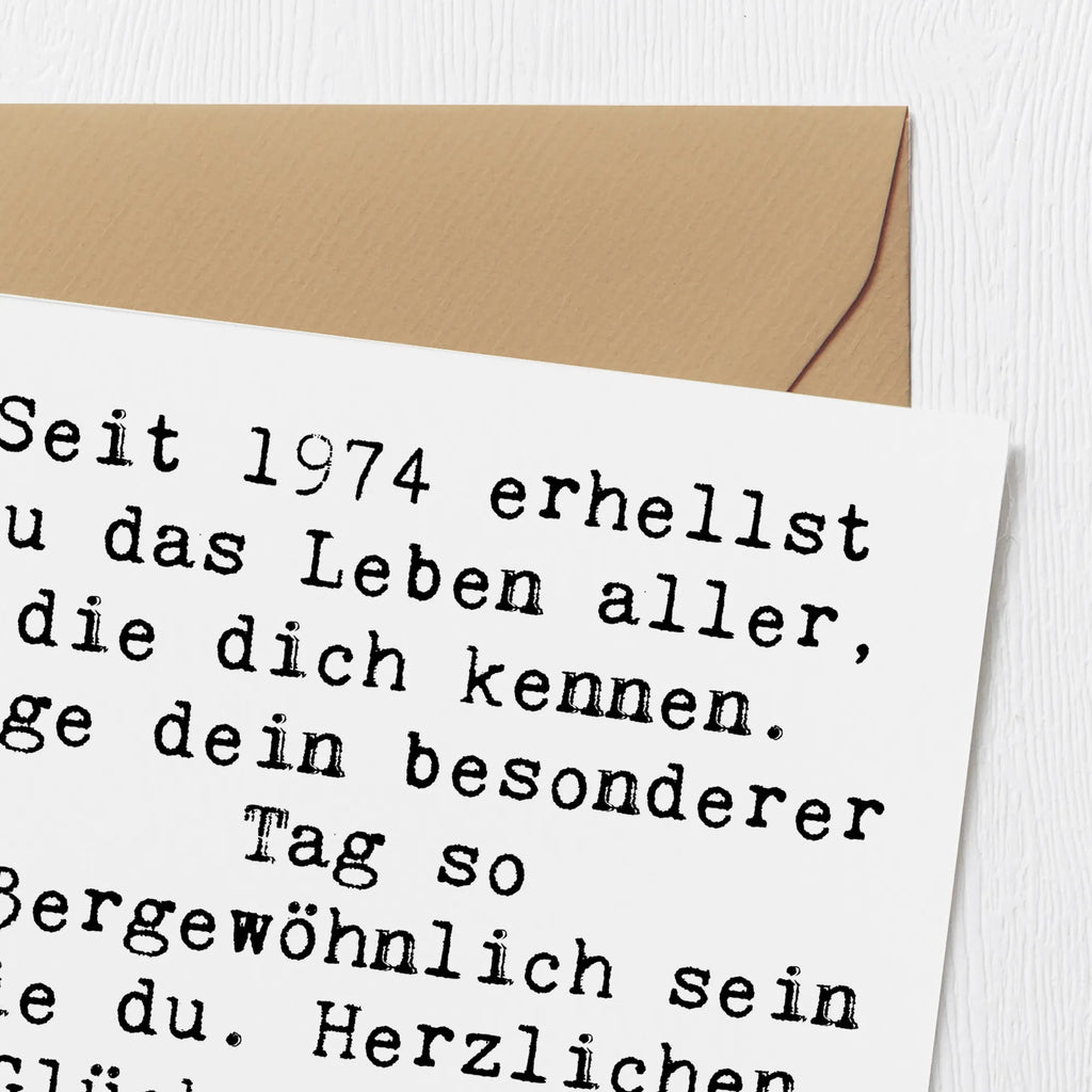 Deluxe Karte Spruch 1974 Geburtstag Karte, Hochwertige Grußkarte, Klappkarte, Geburtstagskarte, Grußkarte, Hochwertige Klappkarte, Einladungskarte, Hochzeitskarte, Glückwunschkarte, Geburtstag, Geburtstagsgeschenk, Geschenk