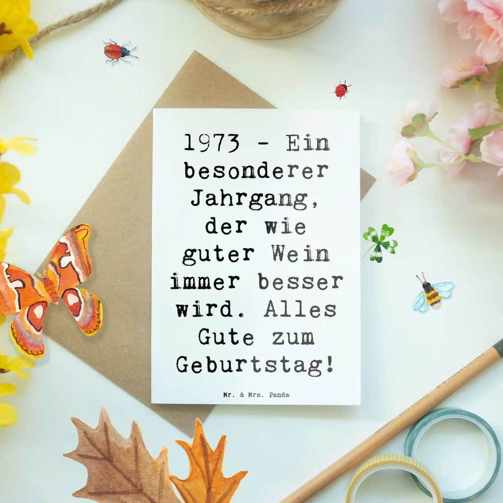 Grußkarte Spruch 1973 Geburtstag Einladungskarte, Glückwunschkarte, Grußkarte, Geburtstagskarte, Karte, Ansichtskarten, Hochzeitskarte, Klappkarte, Geburtstag, Geburtstagsgeschenk, Geschenk
