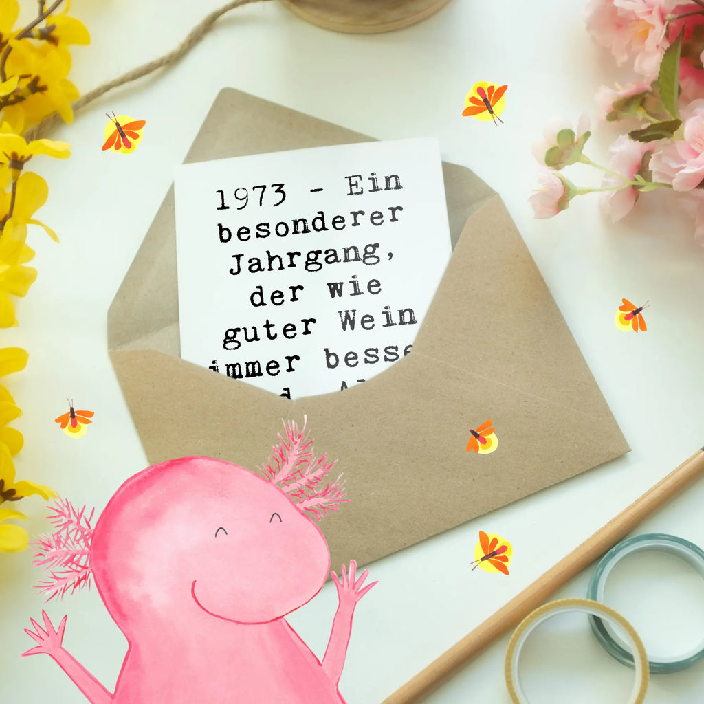 Grußkarte Spruch 1973 Geburtstag Einladungskarte, Glückwunschkarte, Grußkarte, Geburtstagskarte, Karte, Ansichtskarten, Hochzeitskarte, Klappkarte, Geburtstag, Geburtstagsgeschenk, Geschenk