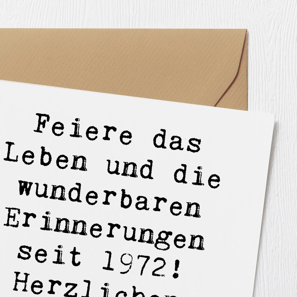 Deluxe Karte Spruch 1972 Geburtstag Karte, Hochwertige Klappkarte, Hochwertige Grußkarte, Hochzeitskarte, Einladungskarte, Geburtstagskarte, Klappkarte, Grußkarte, Glückwunschkarte, Geburtstag, Geburtstagsgeschenk, Geschenk