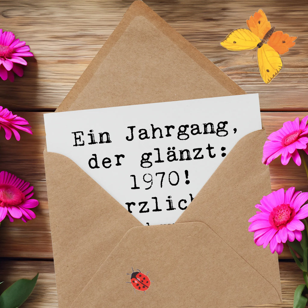 Deluxe Karte Spruch 1970 Geburtstag Einladungskarte, Klappkarte, Hochwertige Klappkarte, Glückwunschkarte, Karte, Geburtstagskarte, Hochwertige Grußkarte, Grußkarte, Hochzeitskarte, Geburtstag, Geburtstagsgeschenk, Geschenk