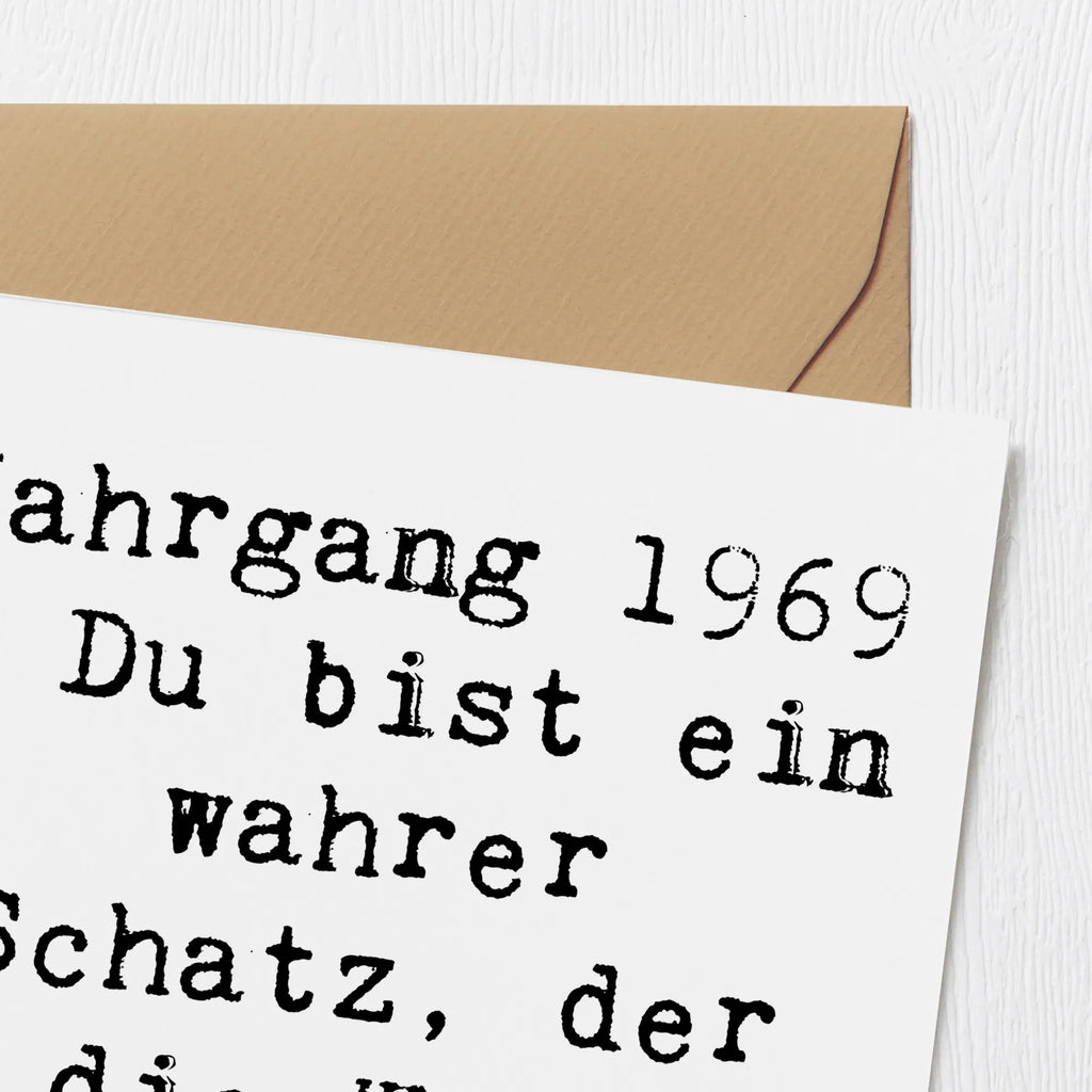 Deluxe Card Saying Jahrgang 1969 - Du bist ein wahrer Schatz, der die Welt bereichert. Hochwertige Klappkarte, Klappkarte, Hochzeitskarte, Geburtstagskarte, Hochwertige Grußkarte, Glückwunschkarte, Karte, Grußkarte, Einladungskarte, Geburtstag, Geburtstagsgeschenk, Geschenk