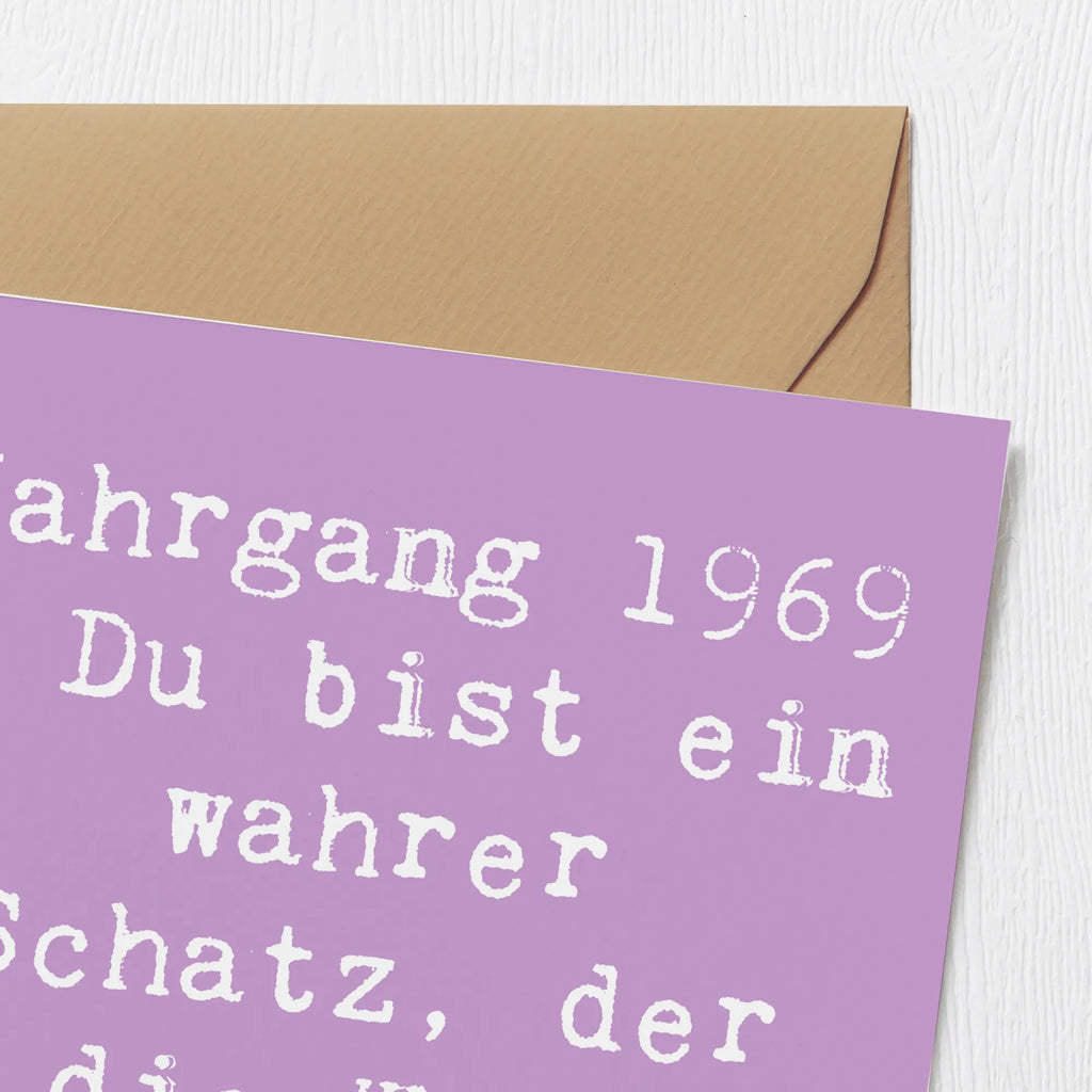 Deluxe Card Saying Jahrgang 1969 - Du bist ein wahrer Schatz, der die Welt bereichert. Hochwertige Klappkarte, Klappkarte, Hochzeitskarte, Geburtstagskarte, Hochwertige Grußkarte, Glückwunschkarte, Karte, Grußkarte, Einladungskarte, Geburtstag, Geburtstagsgeschenk, Geschenk