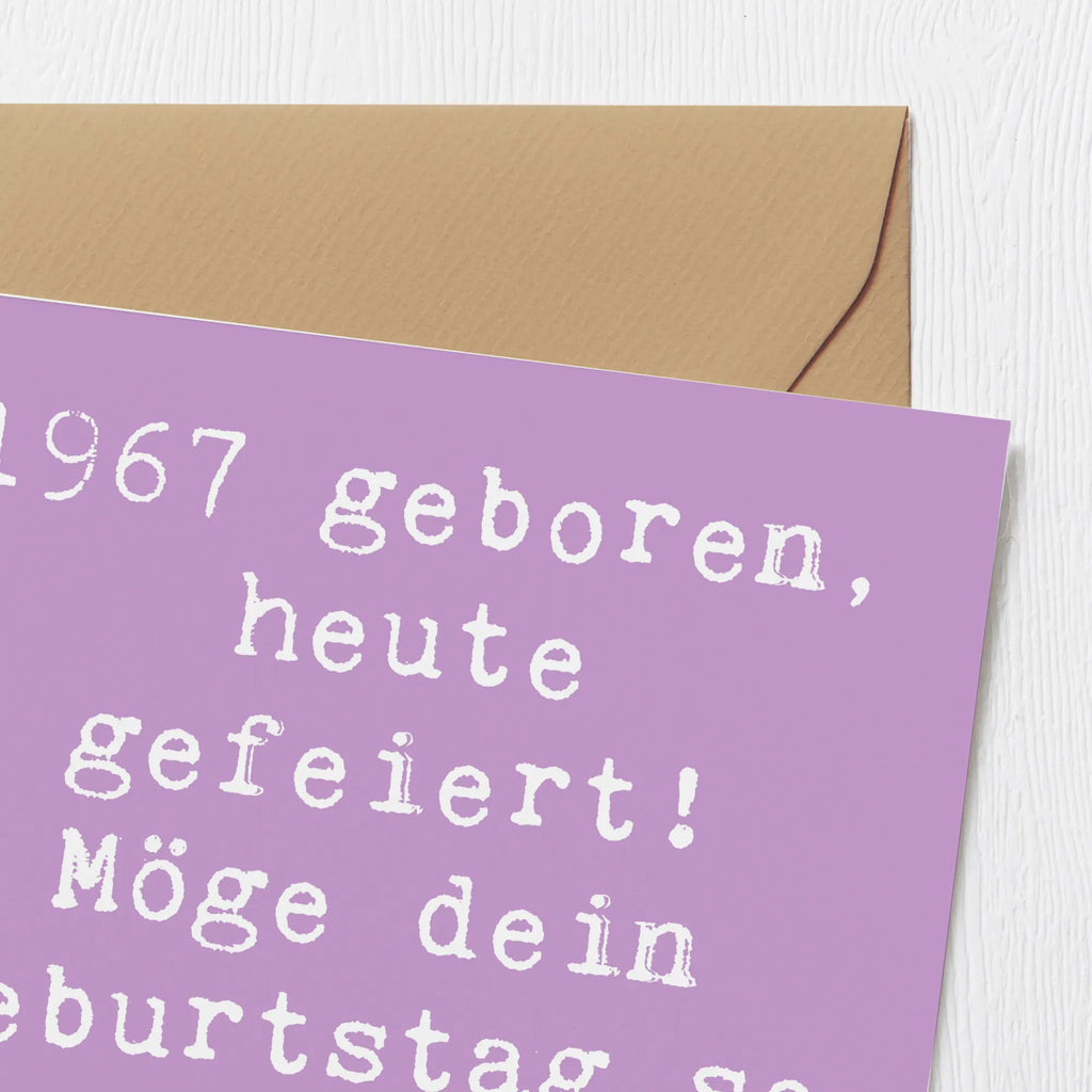 Deluxe Karte Spruch 1967 Geburtstag Karte, Glückwunschkarte, Grußkarte, Einladungskarte, Klappkarte, Hochwertige Grußkarte, Hochzeitskarte, Geburtstagskarte, Hochwertige Klappkarte, Geburtstag, Geburtstagsgeschenk, Geschenk