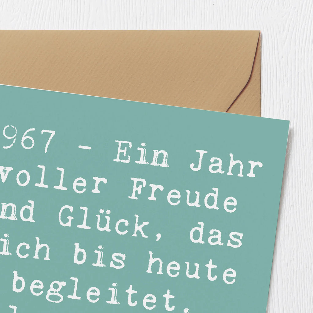 Deluxe Karte Spruch 1967 Geburtstag Freude Hochwertige Klappkarte, Karte, Geburtstagskarte, Grußkarte, Hochwertige Grußkarte, Klappkarte, Glückwunschkarte, Hochzeitskarte, Einladungskarte, Geburtstag, Geburtstagsgeschenk, Geschenk
