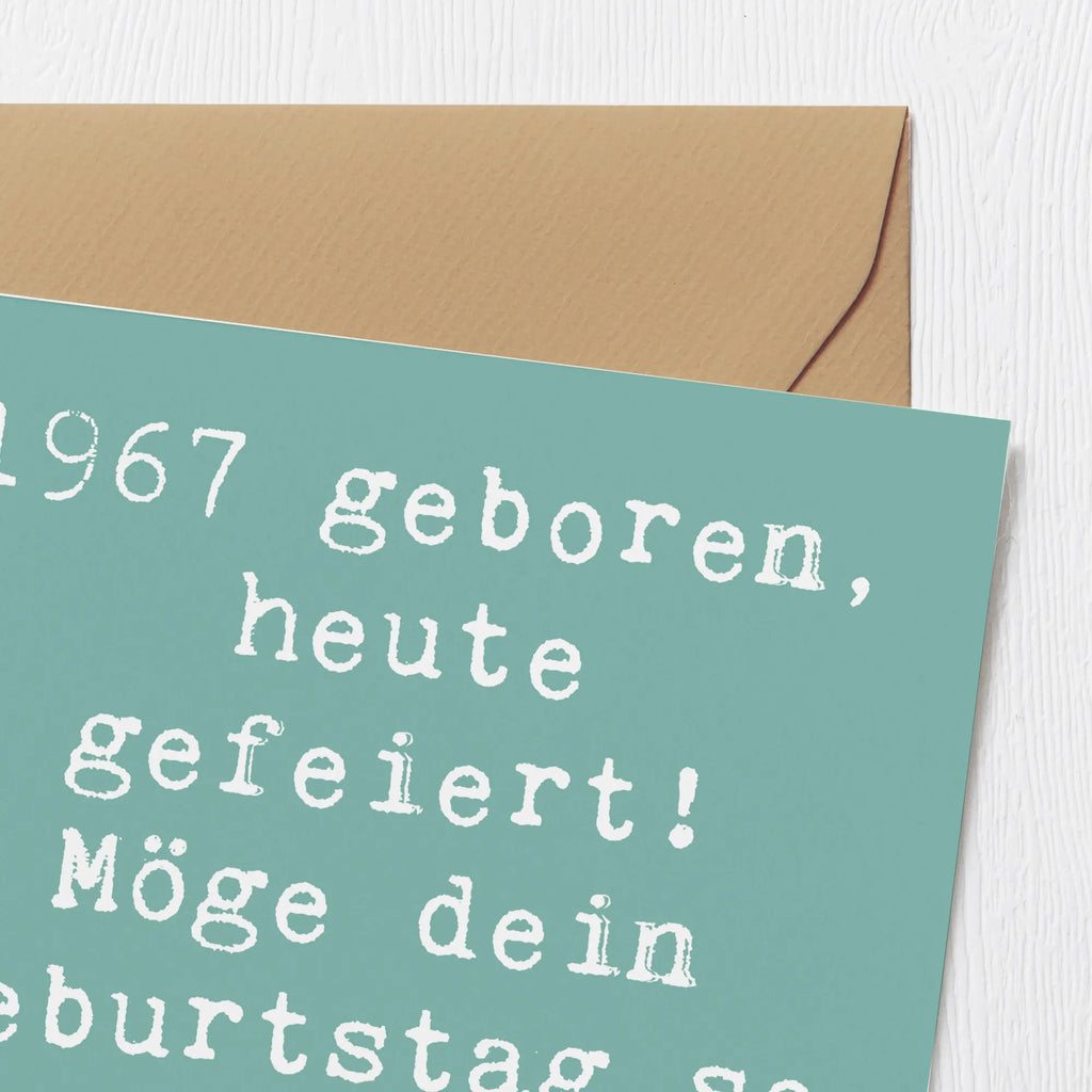 Deluxe Karte Spruch 1967 Geburtstag Karte, Glückwunschkarte, Grußkarte, Einladungskarte, Klappkarte, Hochwertige Grußkarte, Hochzeitskarte, Geburtstagskarte, Hochwertige Klappkarte, Geburtstag, Geburtstagsgeschenk, Geschenk