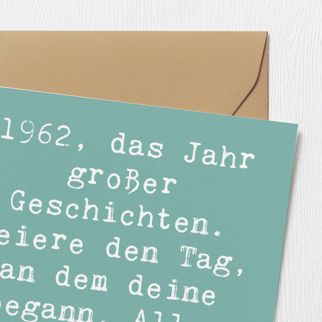 Deluxe Karte Spruch 1962 Geburtstag Hochwertige Klappkarte, Geburtstagskarte, Klappkarte, Einladungskarte, Hochzeitskarte, Karte, Grußkarte, Glückwunschkarte, Hochwertige Grußkarte, Geburtstag, Geburtstagsgeschenk, Geschenk