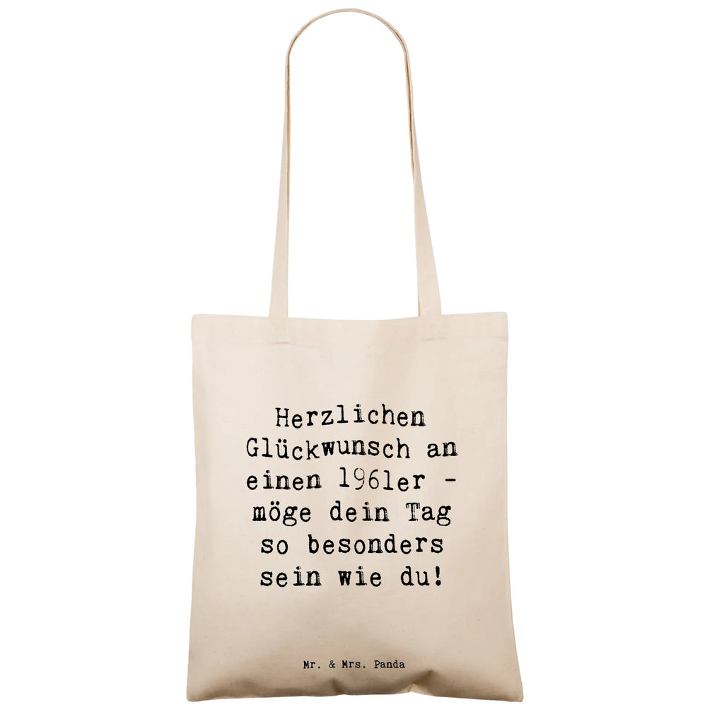 Tote bag Saying Herzlichen Glückwunsch an einen 1961er - möge dein Tag so besonders sein wie du! Umhängetasche, Beutel, Beuteltasche, Jutetasche, Einkaufstüte, Schultertasche, Stoffbeutel, Jutebeutel, Tasche, Einkaufstasche, Tragetasche, Laptoptasche, Strandtasche, Shopper, Badetasche, Stofftasche, Geburtstag, Geburtstagsgeschenk, Geschenk