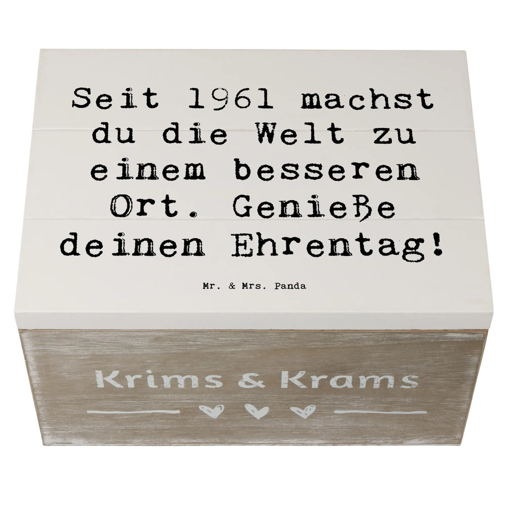 Holzkiste Spruch 1961 Geburtstag Freuden Aufbewahrungsbox, Dekokiste, Holzkiste, Geschenkdose, Truhe, Geschenkbox, Erinnerungskiste, Schatulle, Kiste, Erinnerungsbox, XXL, Schatzkiste, Geburtstag, Geburtstagsgeschenk, Geschenk