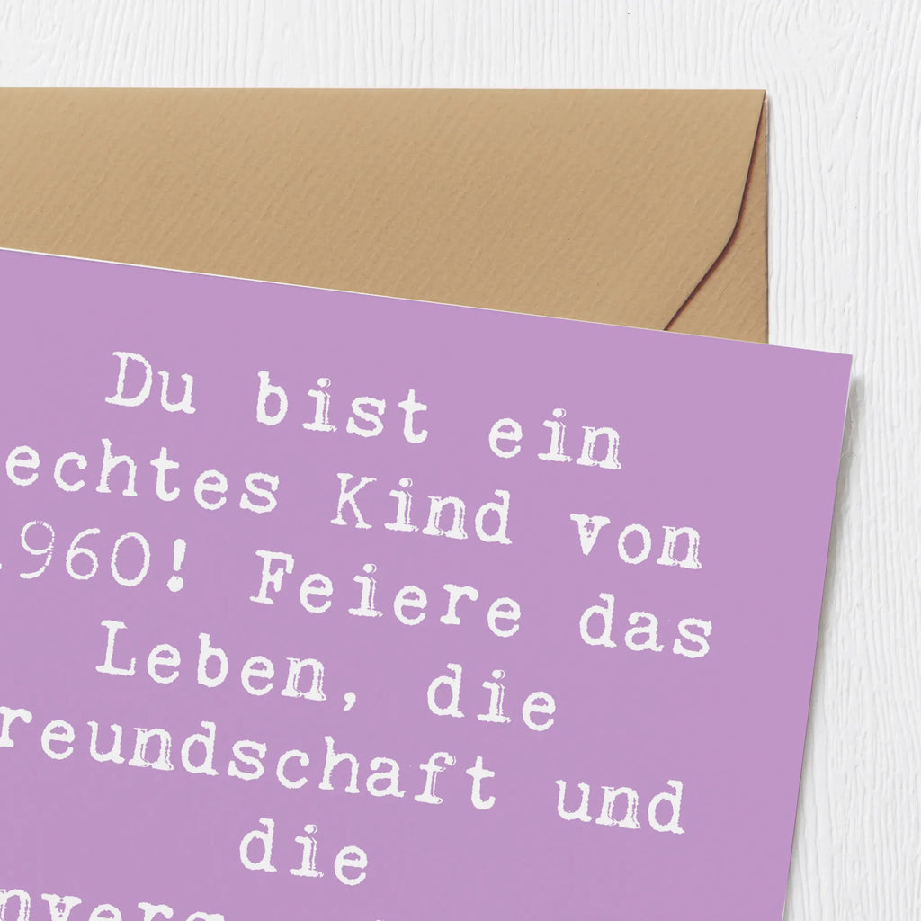 Deluxe Karte Spruch 1960 Geburtstag Kind Karte, Hochzeitskarte, Einladungskarte, Hochwertige Grußkarte, Geburtstagskarte, Glückwunschkarte, Grußkarte, Klappkarte, Hochwertige Klappkarte, Geburtstag, Geburtstagsgeschenk, Geschenk