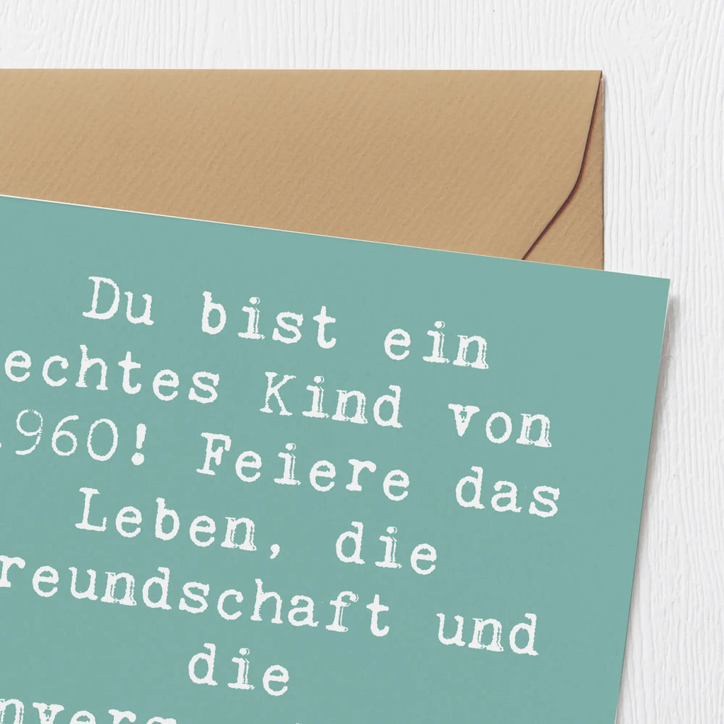 Deluxe Karte Spruch 1960 Geburtstag Kind Karte, Hochzeitskarte, Einladungskarte, Hochwertige Grußkarte, Geburtstagskarte, Glückwunschkarte, Grußkarte, Klappkarte, Hochwertige Klappkarte, Geburtstag, Geburtstagsgeschenk, Geschenk