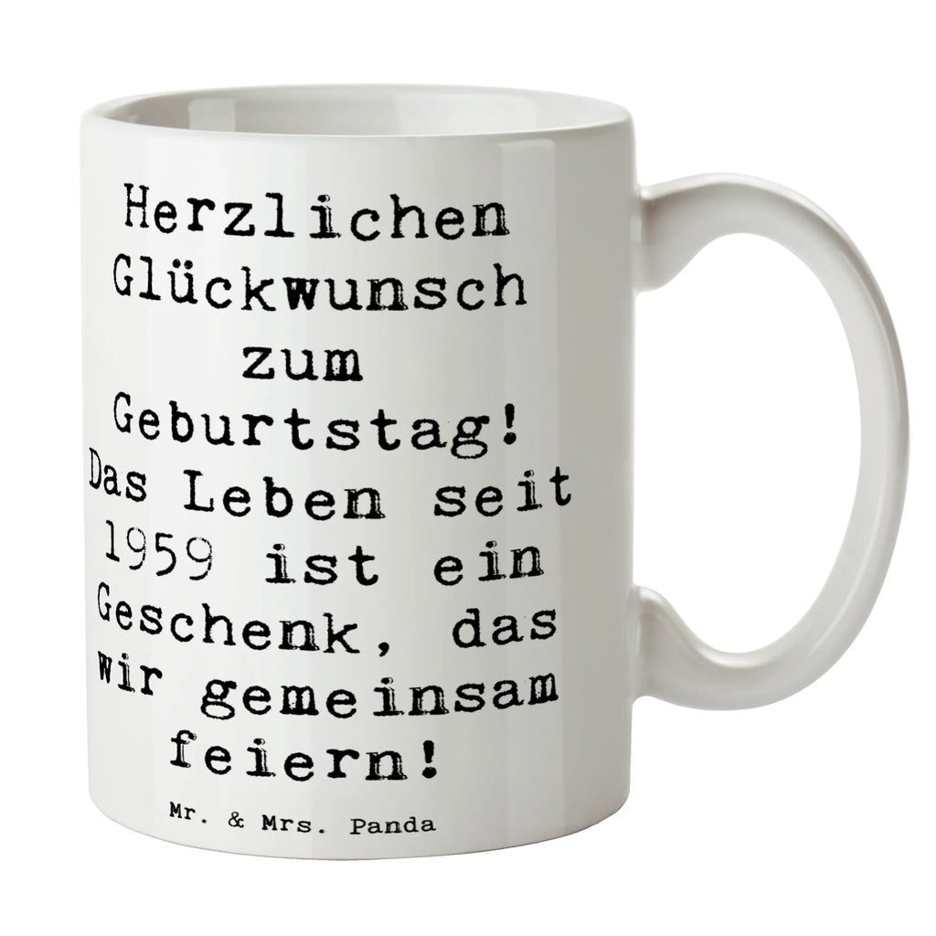 Tasse Spruch 1959 Geburtstag Teetasse, Porzellantasse, Tasse mit Motiven, Bürotasse, Keramiktasse, Tasse, Kaffeetasse, Tasse mit Zitaten, Geschenktasse, Geburtstag, Geburtstagsgeschenk, Geschenk