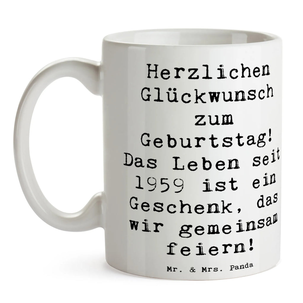 Tasse Spruch 1959 Geburtstag Teetasse, Porzellantasse, Tasse mit Motiven, Bürotasse, Keramiktasse, Tasse, Kaffeetasse, Tasse mit Zitaten, Geschenktasse, Geburtstag, Geburtstagsgeschenk, Geschenk