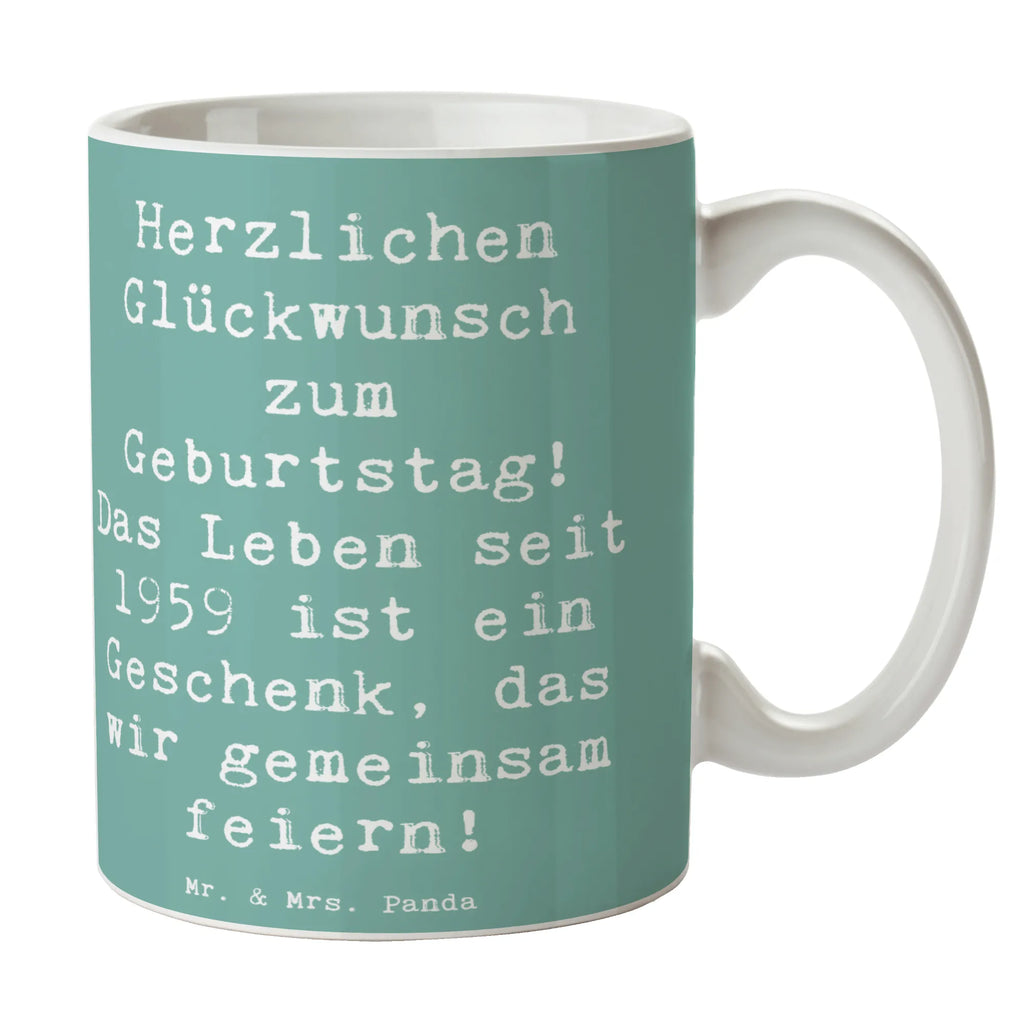 Tasse Spruch 1959 Geburtstag Teetasse, Porzellantasse, Tasse mit Motiven, Bürotasse, Keramiktasse, Tasse, Kaffeetasse, Tasse mit Zitaten, Geschenktasse, Geburtstag, Geburtstagsgeschenk, Geschenk