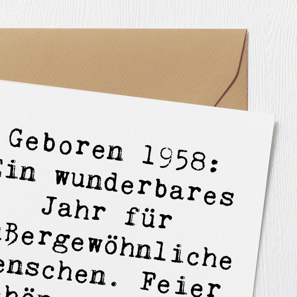 Deluxe Karte Spruch 1958 Geburtstag Hochwertige Klappkarte, Hochzeitskarte, Glückwunschkarte, Klappkarte, Hochwertige Grußkarte, Grußkarte, Einladungskarte, Geburtstagskarte, Karte, Geburtstag, Geburtstagsgeschenk, Geschenk