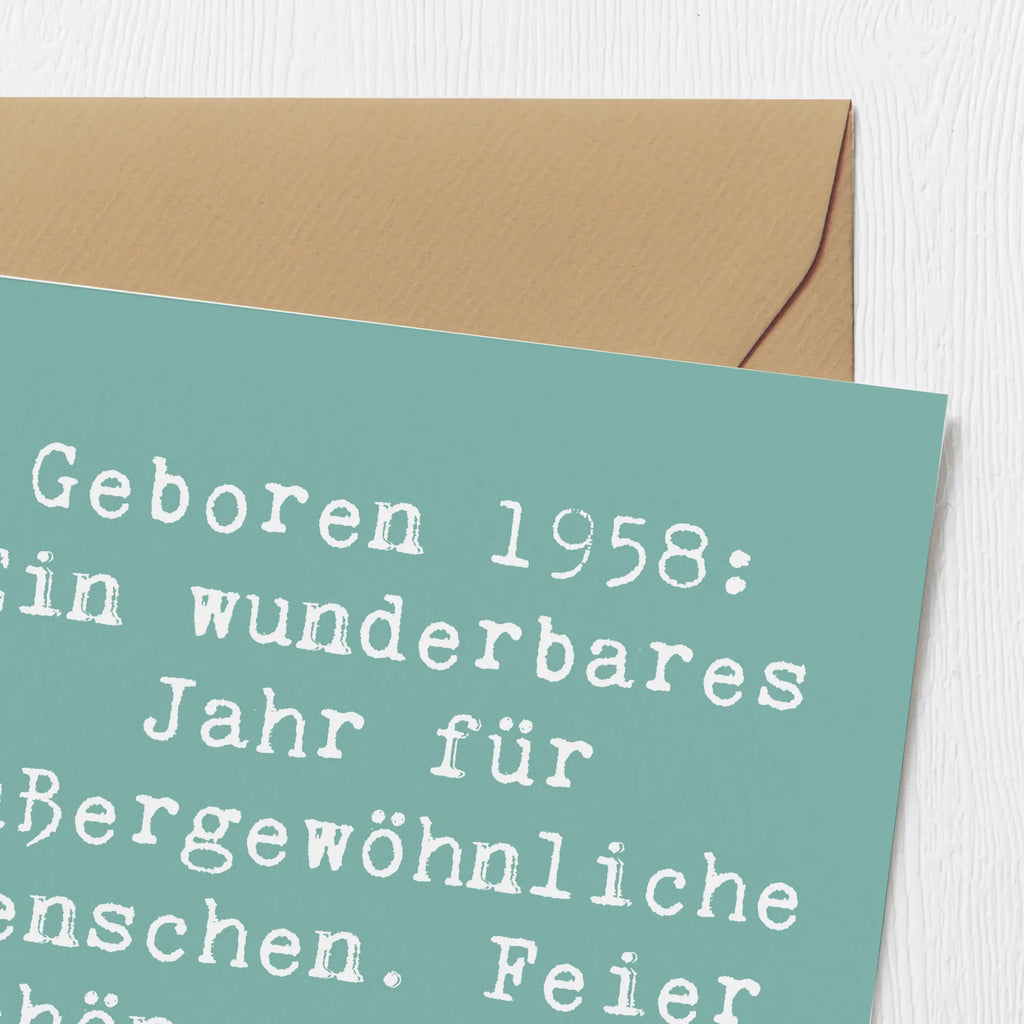 Deluxe Karte Spruch 1958 Geburtstag Hochwertige Klappkarte, Hochzeitskarte, Glückwunschkarte, Klappkarte, Hochwertige Grußkarte, Grußkarte, Einladungskarte, Geburtstagskarte, Karte, Geburtstag, Geburtstagsgeschenk, Geschenk