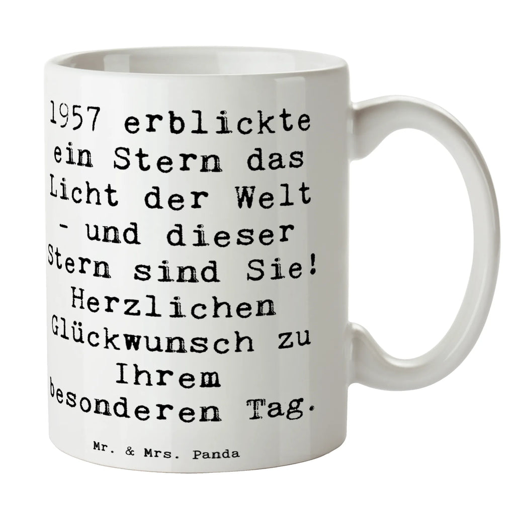 Tasse Spruch 1957 Geburtstag Stern Tasse mit Zitaten, Tasse mit Motiven, Porzellantasse, Bürotasse, Kaffeetasse, Teetasse, Tasse, Keramiktasse, Geschenktasse, Geburtstag, Geburtstagsgeschenk, Geschenk