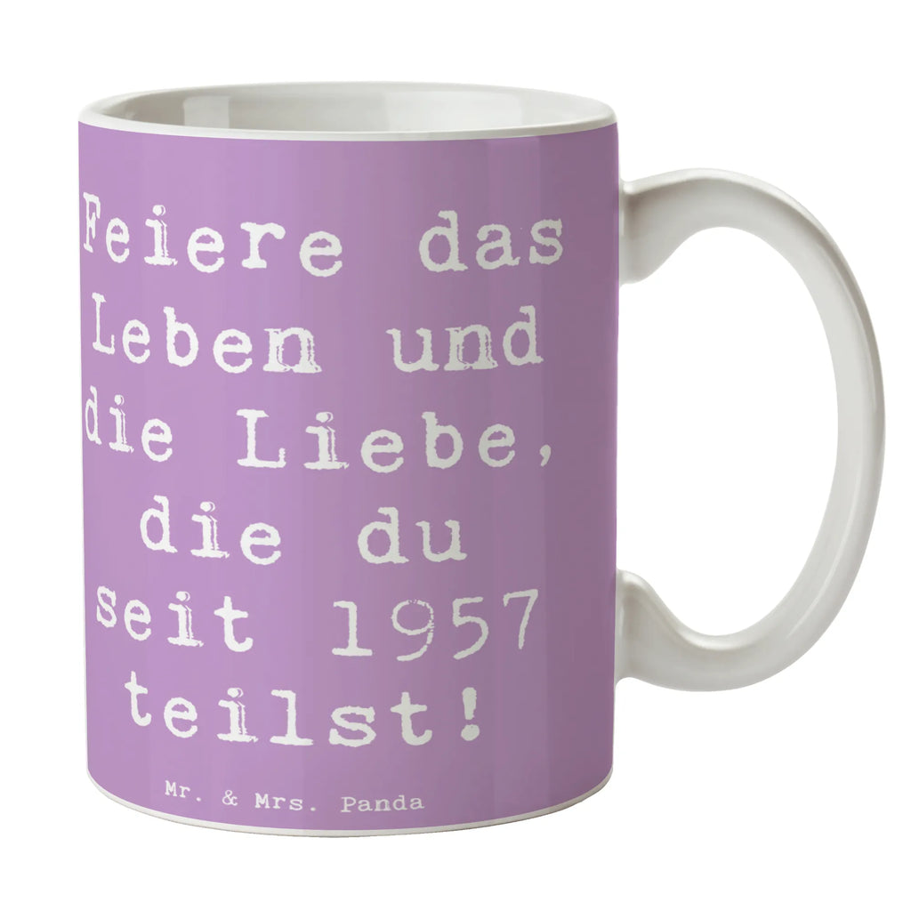 Tasse Spruch 1957 Geburtstag feiern Tasse mit Motiven, Keramiktasse, Tasse, Kaffeetasse, Tasse mit Zitaten, Porzellantasse, Bürotasse, Geschenktasse, Teetasse, Geburtstag, Geburtstagsgeschenk, Geschenk