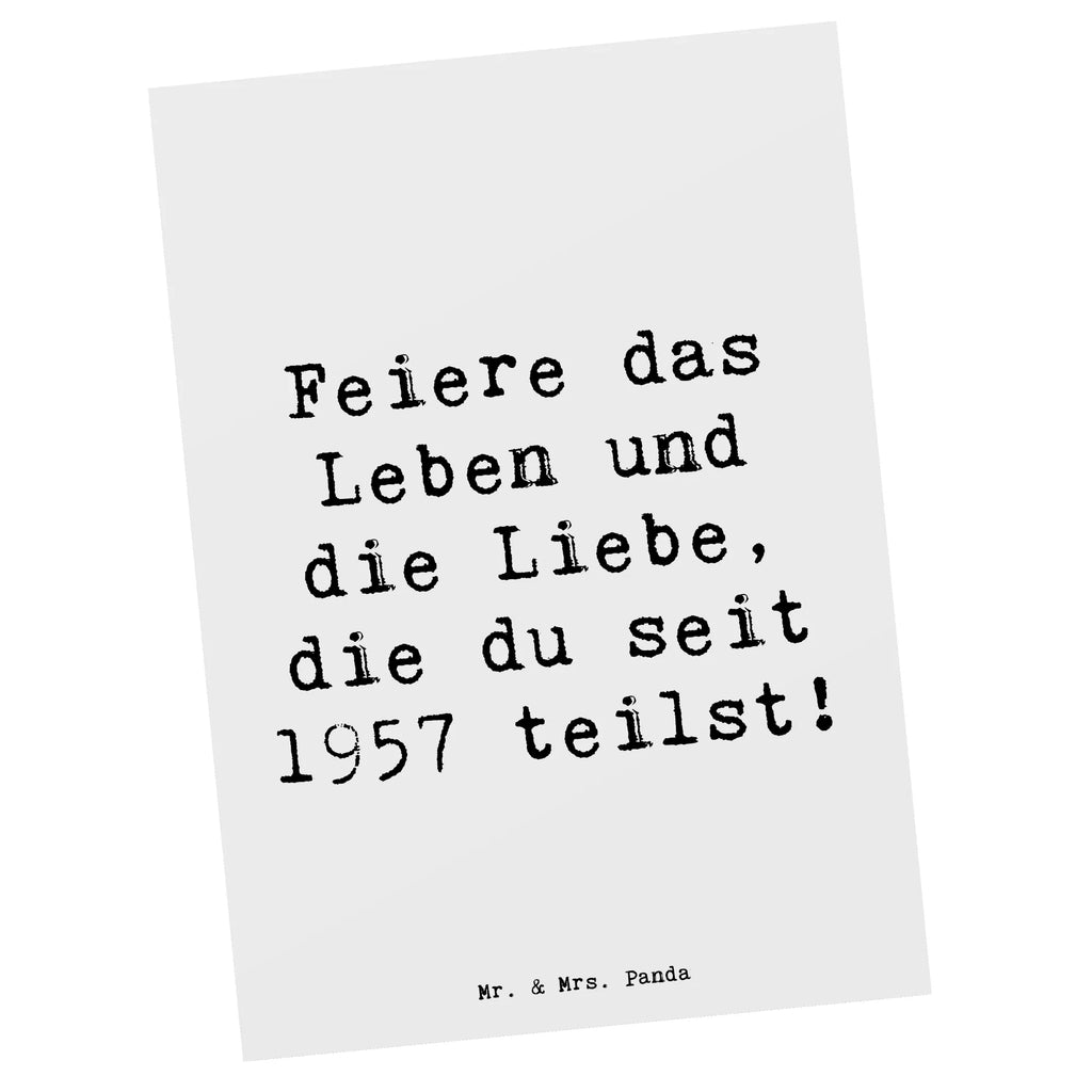 Postcard Saying Feiere das Leben und die Liebe, die du seit 1957 teilst! Grußkarte, Geburtstagskarte, Ansichtskarte, Einladung Geburtstag, Geschenkkarte, Einladungskarte, Ansichtskarten, Einladungskarten Geburtstag, Karte, Einladung, Postkarte, Dankeskarte, Geburtstag, Geburtstagsgeschenk, Geschenk