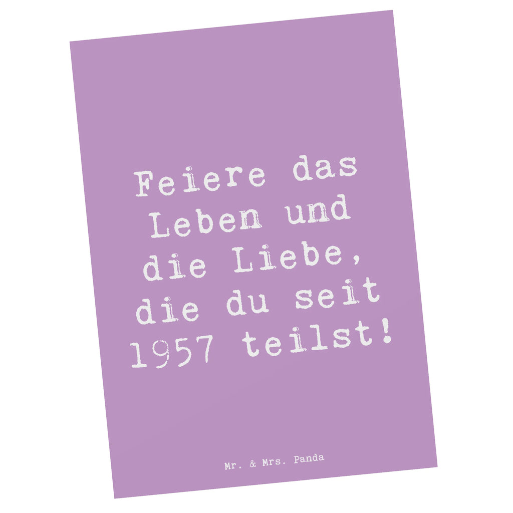 Postcard Saying Feiere das Leben und die Liebe, die du seit 1957 teilst! Grußkarte, Geburtstagskarte, Ansichtskarte, Einladung Geburtstag, Geschenkkarte, Einladungskarte, Ansichtskarten, Einladungskarten Geburtstag, Karte, Einladung, Postkarte, Dankeskarte, Geburtstag, Geburtstagsgeschenk, Geschenk