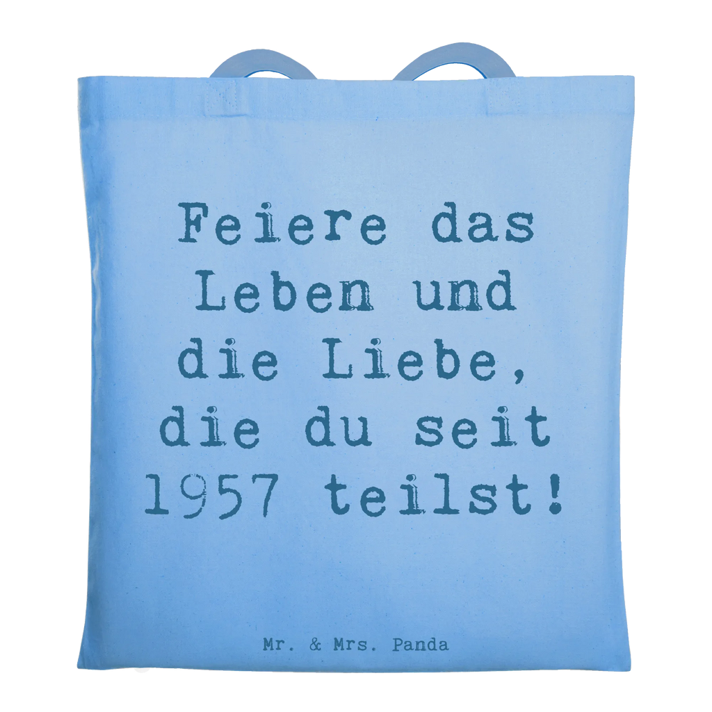 Tote bag Saying Feiere das Leben und die Liebe, die du seit 1957 teilst! Beutel, Einkaufstasche, Umhängetasche, Strandtasche, Schultertasche, Stoffbeutel, Stofftasche, Beuteltasche, Tragetasche, Jutetasche, Jutebeutel, Shopper, Einkaufstüte, Laptoptasche, Badetasche, Tasche, Geburtstag, Geburtstagsgeschenk, Geschenk