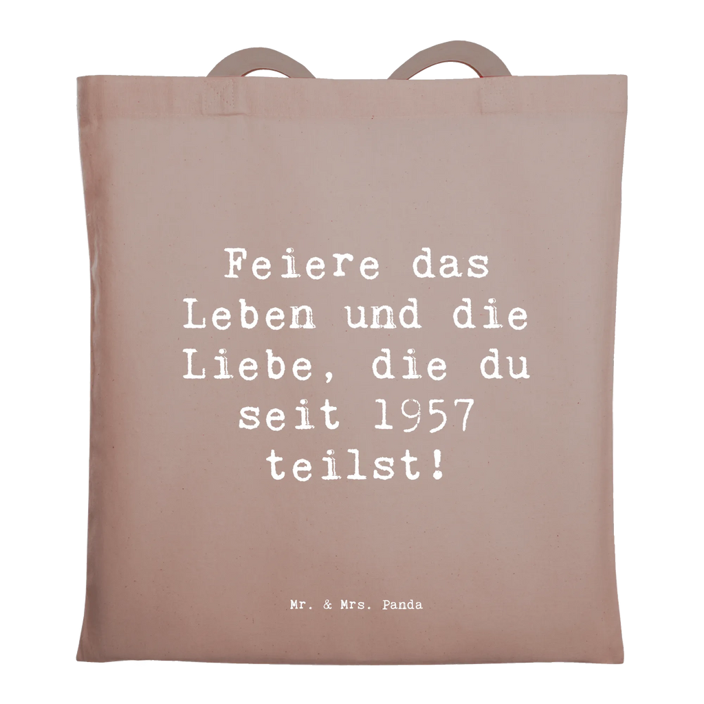 Tote bag Saying Feiere das Leben und die Liebe, die du seit 1957 teilst! Beutel, Einkaufstasche, Umhängetasche, Strandtasche, Schultertasche, Stoffbeutel, Stofftasche, Beuteltasche, Tragetasche, Jutetasche, Jutebeutel, Shopper, Einkaufstüte, Laptoptasche, Badetasche, Tasche, Geburtstag, Geburtstagsgeschenk, Geschenk