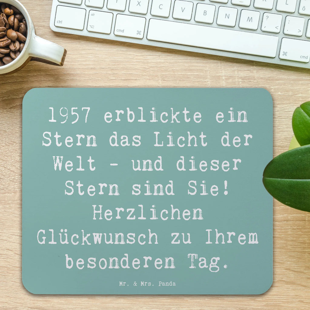 Mauspad Spruch 1957 Geburtstag Stern Mousepad, Mausunterlage, Mauspad, Mauspad Büro, Arbeitszimmer, PC Zubehör, Computer zubehör, Büroausstattung, Einzigartiges Mauspad, Designer Mauspad, Geburtstag, Geburtstagsgeschenk, Geschenk