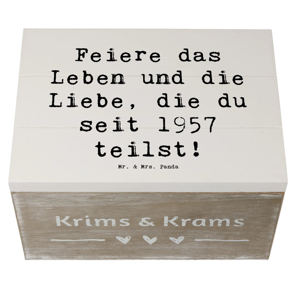 Holzkiste Spruch 1957 Geburtstag feiern Erinnerungsbox, Truhe, XXL, Dekokiste, Schatulle, Geschenkdose, Erinnerungskiste, Schatzkiste, Holzkiste, Kiste, Aufbewahrungsbox, Geschenkbox, Geburtstag, Geburtstagsgeschenk, Geschenk