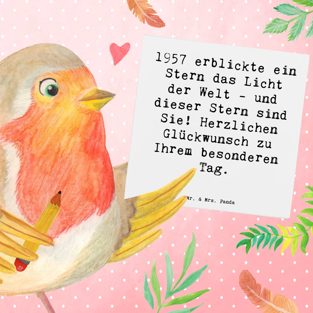 Deluxe Karte Spruch 1957 Geburtstag Stern Glückwunschkarte, Karte, Hochzeitskarte, Grußkarte, Hochwertige Klappkarte, Hochwertige Grußkarte, Klappkarte, Geburtstagskarte, Einladungskarte, Geburtstag, Geburtstagsgeschenk, Geschenk