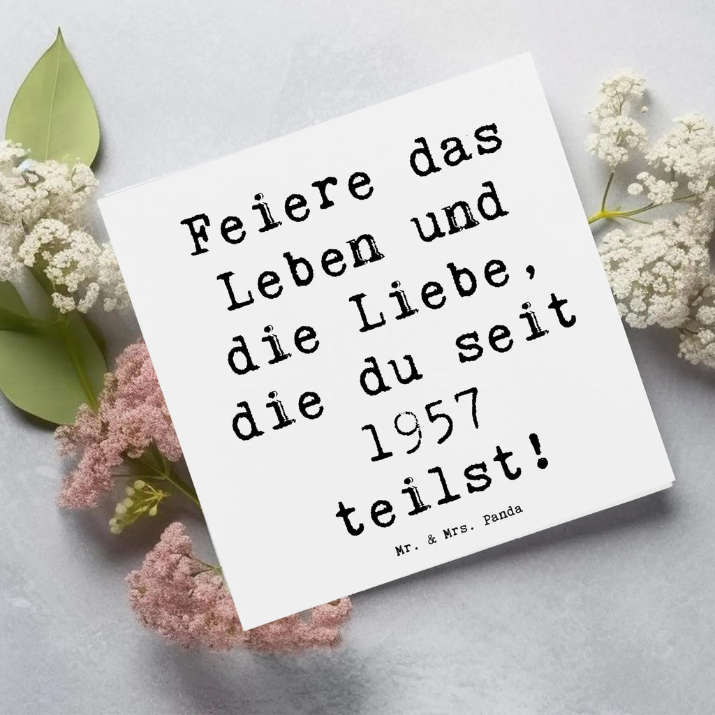 Deluxe Karte Spruch 1957 Geburtstag feiern Einladungskarte, Glückwunschkarte, Karte, Hochwertige Grußkarte, Hochwertige Klappkarte, Geburtstagskarte, Hochzeitskarte, Grußkarte, Klappkarte, Geburtstag, Geburtstagsgeschenk, Geschenk